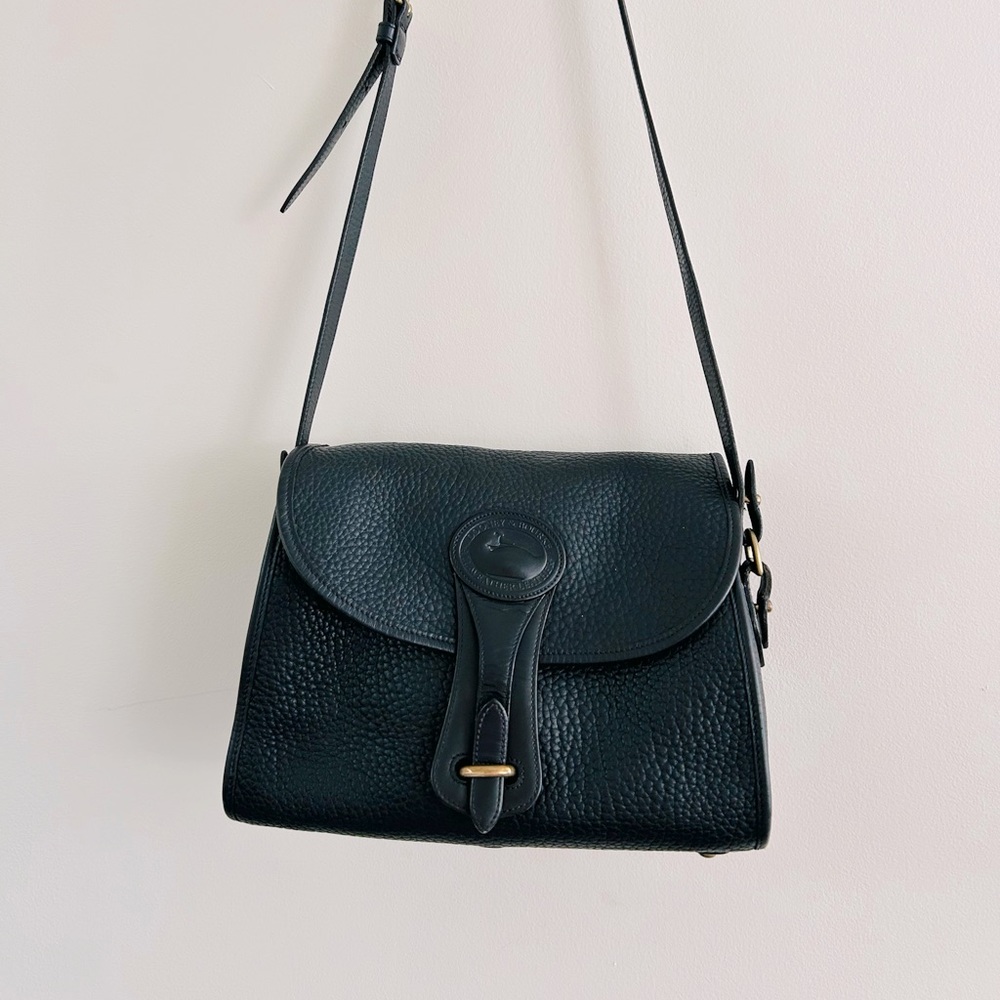 Vintage Dooney & Bourke Essex Large Bag Black Pebbled Leather - Picture 11 of 11